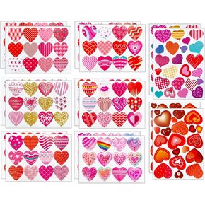 232 Pcs Valentines Day Stickers,Valentines Day Colorful Heart Stickers Heart Stickers for Kids Valentine's Day Candy Stickers Love Heart Stickers for Valentines Day Valentines Day Gift Decorative