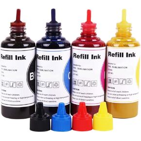 Sublimation Ink Inkjet Printers Refillable Ink Cartridge CISS for T702XL Workforce WF-3520 WF-3720 WF-3725 WF-3730 WF-3733 ET-3760 XP-320 XP-434 XP-440 Heat Press Transfer on Mugs, T-Shirt