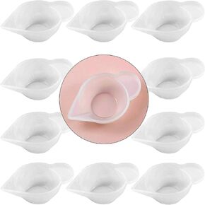 AUEAR, 10 Pack Silicone Mold Cup Dispenser Mini Measuring Mixing for DIY Jewelry Making Epoxy Resin Craft