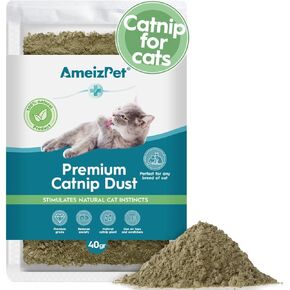 Catnip Dust for Cats, Catnip Alternative for Training & Play, Cat & Kitten Behaviour Dust 40g (0.09 Oz)