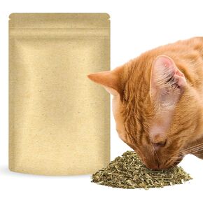 SunGrow Catnip for Cats, for Scratching Posts, Walls, or Pads, Designed for Refillable Plushies, Balls, and Bubble Solutions, Resealable Pouch, Pet-Attractive Soothing Scent,1.5 oz per Pack