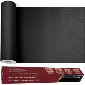 Leather Repair kit for Furniture,22 x 79 inches Self Adhesive Tape,Vinyl Repair kit Stickers,Leather Repair kit car Interior,Leather Patches,Leather seat Repair kit for Cars,Sofa,Couch(Black)