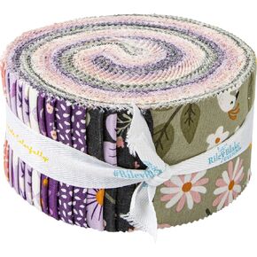 Little Forest Atelier Let it Bloom Rolie Polie 40 2.5-inch Strips Jelly Roll Riley Blake RP-14280-40