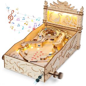 ألغاز ثلاثية الأبعاد ثلاثية الأبعاد للبالغين ، لعبة DIY Mini Binball Machine مع نظام تسجيل ذكي ، هدايا عيد الميلاد أو أعياد الميلاد للبالغين و 14+ من المراهقين