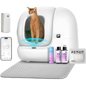 Petkit Puramax 2 مربع القمامة Cat Cleaning Cleaning Self ، مربع فضلات القطط الأوتوماتيكي المُطوّرة للقطط المتعددة يشمل K3 و N50 2.0 ، التحكم في التطبيق/XSecure/خالي من الرائحة