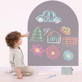 Magnetic Wall Decal Arch for Kids 31" x 39" (Dark Grey)