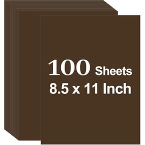 Dark Brown Cardstock 8.5" x 11", 100 Sheets Thick Brown Paper Cardstocks, Letter Size Kraft Card Stock for Scrapbooking, Crafts, Business Cards and Invitations