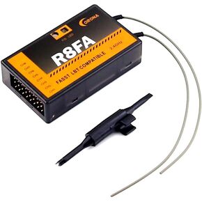 Corona R8FA 2.4GHz FPV Receiver 8ch FASST HV Receiver متوافق مع Futaba FASST Control T6EX T8FG 10CG 14SG 3pm 4pks for FPV Drones
