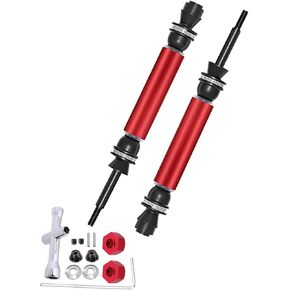 Drive Shaft CVD Upgrades Part for 1/10 Rustler VXL 4X4 2WD Stampede VXL Hoss VXL Slash Platinum/Slash Ultimate/Slash VXL 4x4 2WD Hop-Ups Parts Upgrades,(2pcs Rear), Red