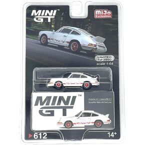 911 Carrera RS 2.7 Grand Prix White with Red Stripes Limited Edition to 3960 Pieces Worldwide 1/64 Diecast Model Car by True Scale Miniatures MGT00612