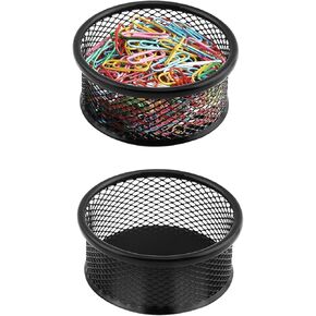 حامل مشبك ورق راجيزيتي ، حامل مشبك الورق للمكتب ، 2pcs شبكات معدنية شبكية ورقية حاملي مشبك ورقة موزع الأسلاك الأسلاك ، حاوية مقطع الموثق لمدرسة المكتب المنزلي