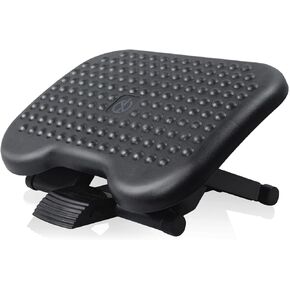 Under Desk Footrest Adjustable Height Comfy Foot Rest with 30 Degree Angle Adjustment for Comfort Home, Office Pressure Relief