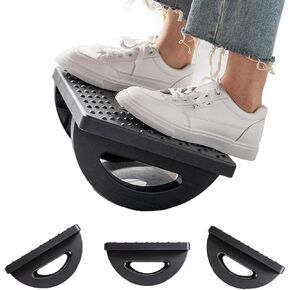 Rocking Foot Rest Under Desk at Work,Rocking Foot Stool Footrest,Footrest with Foot Massage Feet Stand,Promote Leg Circulation,Massage Feet Stand for Office&Home (Black)