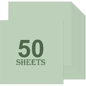 50 Sheet 11.8 x 11.8 Inch Sage Green Card Stock Paper Thick Paper Cards Colored Scrapbook Paper for Prints DIY Arts Crafts School Office Home Supplies, 65LB