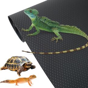 Reptile Substrate Mat Terrarium Carpet, 118" x 23.6" Non-Adhesive Reptile Terrarium Bedding Substrate Liner, Bearded Dragon Tank Accessories for Reptile,Leopard Gecko,Lizard,Tortoise