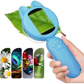 المجهر للأطفال ، المجهر الرقمي ، شاشة IPS 2inch Kids Miniscope مع 8 مصابيح ، ألعاب العلوم التعليمية Mini Scope المحمولة ، Chrismas عيد ميلاد لمدة 3-12 سنة [الأزرق]