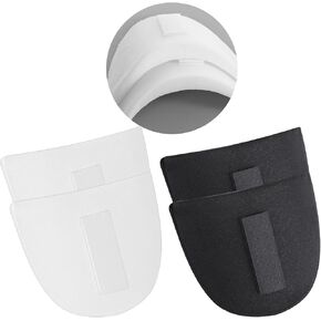 2 Pairs Shoulder Pads Thickness 0.5 in Shoulder Pads for Womens Clothing Set-in High Low Shoulders Pad Breathable Sewing Accessories for T-Shirt Suit Blazer（Black White）