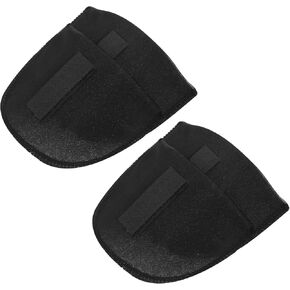 2 Pairs Covered Set-in Shoulder Pads 1cm Thickening Foam Pads Sloping High Low Shoulders Enhancer Breathable Clothing Sewing Supplies for Women Men Blazer Suit T-Shirt (Black)