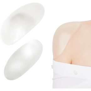 EKIND 1 Pairs Shoulder Pads for Womens Clothing, Anti-Slip Shoulder Push-Up Pads Invisible Breathable Shoulder Enhancer, Reusable and Improve Shoulder Shape (Silicone Skin)