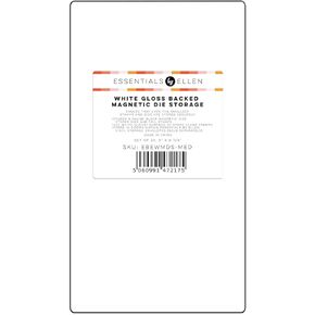 Ellen Hutson, Essentials by Ellen, White Gloss Backed Magnetic Die Storage, Medium 5 x 8.875 in, 25 pk, Storage, Papercrafts, Scrapbooking, Organization