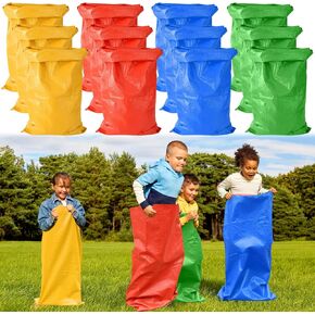 12pcs أكياس السباق الملونة للبطاطا للأطفال والبالغين ، وأكياس السباق 40 × 24 من الألعاب الرياضية في الهواء الطلق ، وألعاب العشب في الهواء الطلق للبالغين والأطفال ، والكرنفال عيد الفصح
