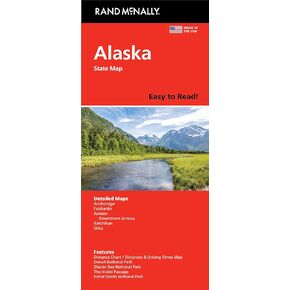 Rand McNally Easy to Read: Alaska State Map