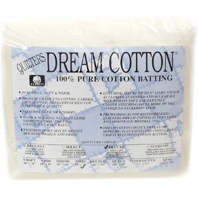 Quilter's Dream Natural Cotton Deluxe Batting (93in x 72in) Twin