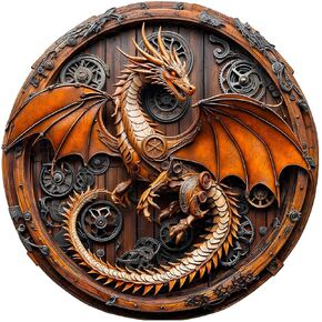 Kaayee Wooden Buzzles للبالغين ، الرؤية ثلاثية الأبعاد Dragon Dragon Jigsaw Buzzles شكل فريد من نوعه للأجهزة الخشبية المتقدمة للبالغين ، لعبة ثلاثية الأبعاد لعبة عيد ميلاد هدية عائلة (S-8.5 * 8.4in-100pcs)