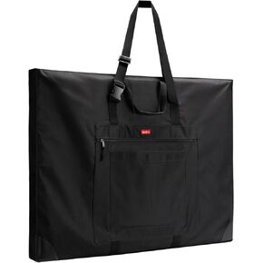 Nicpro Large Size Art Portfolio Case, Artist Portfolio Tote Bag with Leather Corners & Side Widening, Waterproof Storage Portfolio Folder with 3 Pockets for 24'' x 36'' Poster Canvas Sketching Drawing