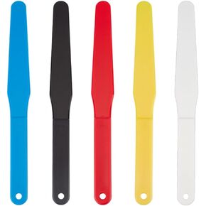 OLYCRAFT 5PCS Screen Printing Spatula 1.2" Width Plastic Spatulas Ink Scoop Screen Printing Shovel Silk Screen Printing Shovel Goop Scoop Ink Spatula 5 Colors for Silk Printing
