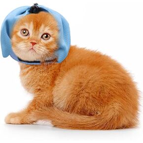 Cats Ear Cover Anxiety Relief Dog Calming Hood for Grooming and Bath Drying Cat Hood Earmuffs Cat Ear Muff No Shake Ear Wraps Cats Medical Ear Wrap