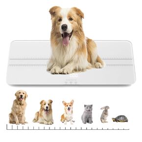 Digital Pet Scale,Baby Scale, Measuring Range 0.45lbs-220lbs Digital Pet Scale for Small-Medium Dogs/Large Cat Dog Scale is not Suitable for Large Dogs (White)