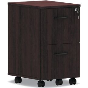 Alera ALEVA582816MY 15.38 in. x 20 in. x 26.63 in. Valencia Series 2-Drawer Mobile Pedestal - Mahogany