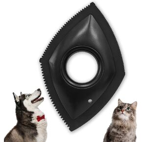 Mini Pet Hair Remover, Reusable Fur Removal Tool, Rhombic Dog Hair Remover for Car Interior, Auto Detailing, Couch, Furniture, Lint, Carpet (Black)