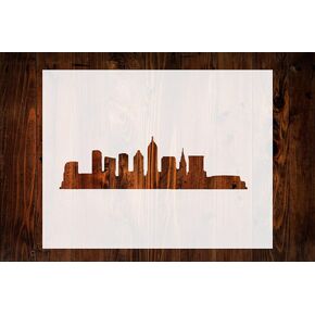 City of Cleveland Skyline Downtown Custom Stencil, Reusable & Sturdy, 11" x 8.5" for Art, Crafts & DIY Projects