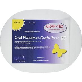 Bosal Placemat Craft Pack Oval Notion, White