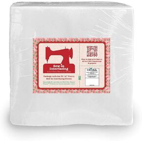Generic Riley Blake 14" Premium Precut Sew-in Interfacing by Lori Holt of Bee in My Bonnet, Lightweight and Breathable, Perfect for Quilts, Garments, Bags, and Home Decor, White