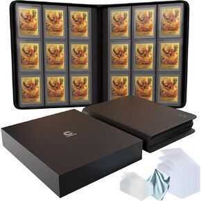 Toploader Binder for Trading Cards & Sports Cards | Top Loader Binder for Cards with Care Kit | TCG Binder 252 Pockets 25 Toploaders & Penny Sleeves | Trading Card Binder - Pokemon, Yugi-Oh & More