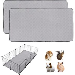 2Pack Guinea Pig Cage Liners ، Lwymx 24''x48 '' منصات تبول خنزير غينيا قابلة للغسل ، غير قابلة للانزلاق فائق التدريب على غينيا الخنازير.