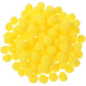 150 Pieces Yellow Pom Poms Craft 1 Inch Pompoms Puff Balls Arts and Crafts Pom Poms Balls Fuzzy Pompom Puff Balls Small Pom Pom Balls for Home Decorations DIY Art Crafts Projects