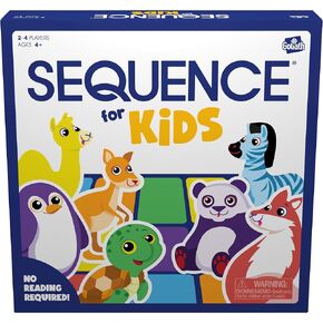 SEQUENCE for Kids -- The 'No Reading Required' Strategy Game by Jax and Goliath, Multi Color, 11 inches (2-4 players) (Packaging May Vary)