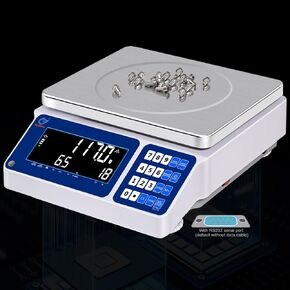 Lab Inventory Counting Weight Scales 15kg/33lb & 0.5g/0.0011lb Accuracy Electronic Parts Coin Material Piece Counting Bench Platform Gram Counter Scales Precision Industrial Scale with RS232