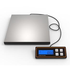 Angel Canada 440 lbs Digital Shipping Scale, 12' x 12' High Accurate Digital Postal Scale with Hold/Tare Function, Small Business, Packages, Luggage, Home Use, Stainless Steel Platform