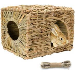 Tfwadmx Rabbit Grass House - Seagrass الطبيعية المنسوجة الأعشاب البحرية للعب القش ، لعبة Hideaway Hut toy for Bunny Hamster Guinea Pig Chinchilla ferret
