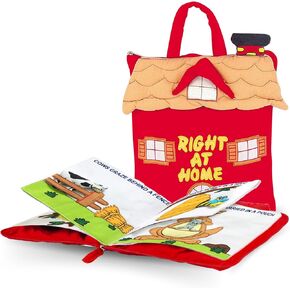 Right at Home Quiet Book, Animal Activity Busy Book for Toddlers and Children