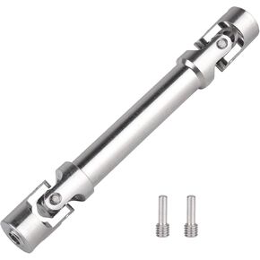 Stainless Steel Driveshaft Heavy-Duty Universal Joint Drive Shaft 66-88mm for 1/18 RC Rock Crawler Axial UTB18 Capra Unlimited Trail Buggy Upgrade Parts Replacements(Front)