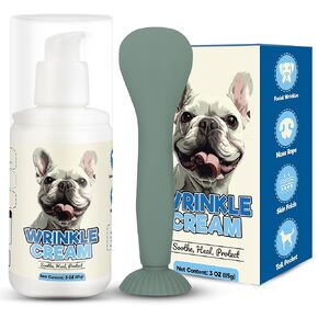 Dog Wrinkle Cream for Bulldogs & Frenchies - All-Natural Skin Soother for Dry Itchy Skin, Hot Spot & Rash Relief - Wrinkle Paste & Balm for Dogs - Protects Irritated Skin - Includes Applicator