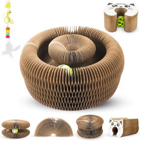 Cat Accordion Kitty Kurlz Cat Toy Cat Scratching Board Cat Toys for Indoor Cats Magic Organ Cat Toy Thickened Cat Head Organ 1Pack