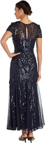 R&M Richards Women's Embellishment and Satin Waist Dress in Kuwait