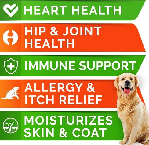 زيت السمك في Strellalalab يعامل Omega 3 للكلاب - الحساسية والراحة - البراغيث والمضغ للكلاب - مكملات الجلد والمعطف - سفك ، حكة في الجلد - 160 +CT (حزمة 1) - كبد لحم البقر in Kuwait